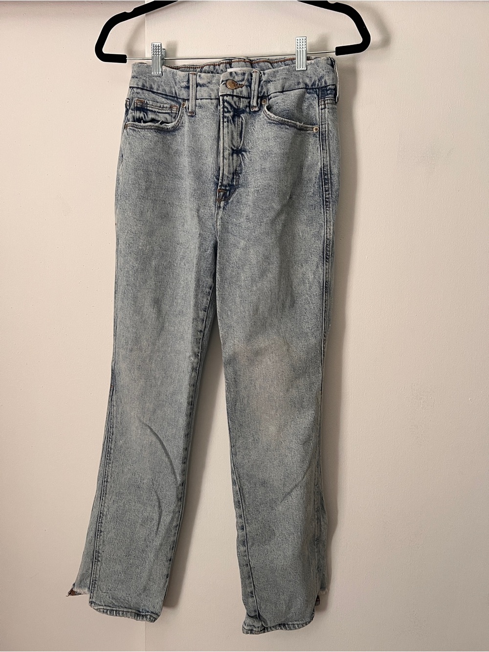 Good American Straight Leg Jeans Waist 27 Size 4